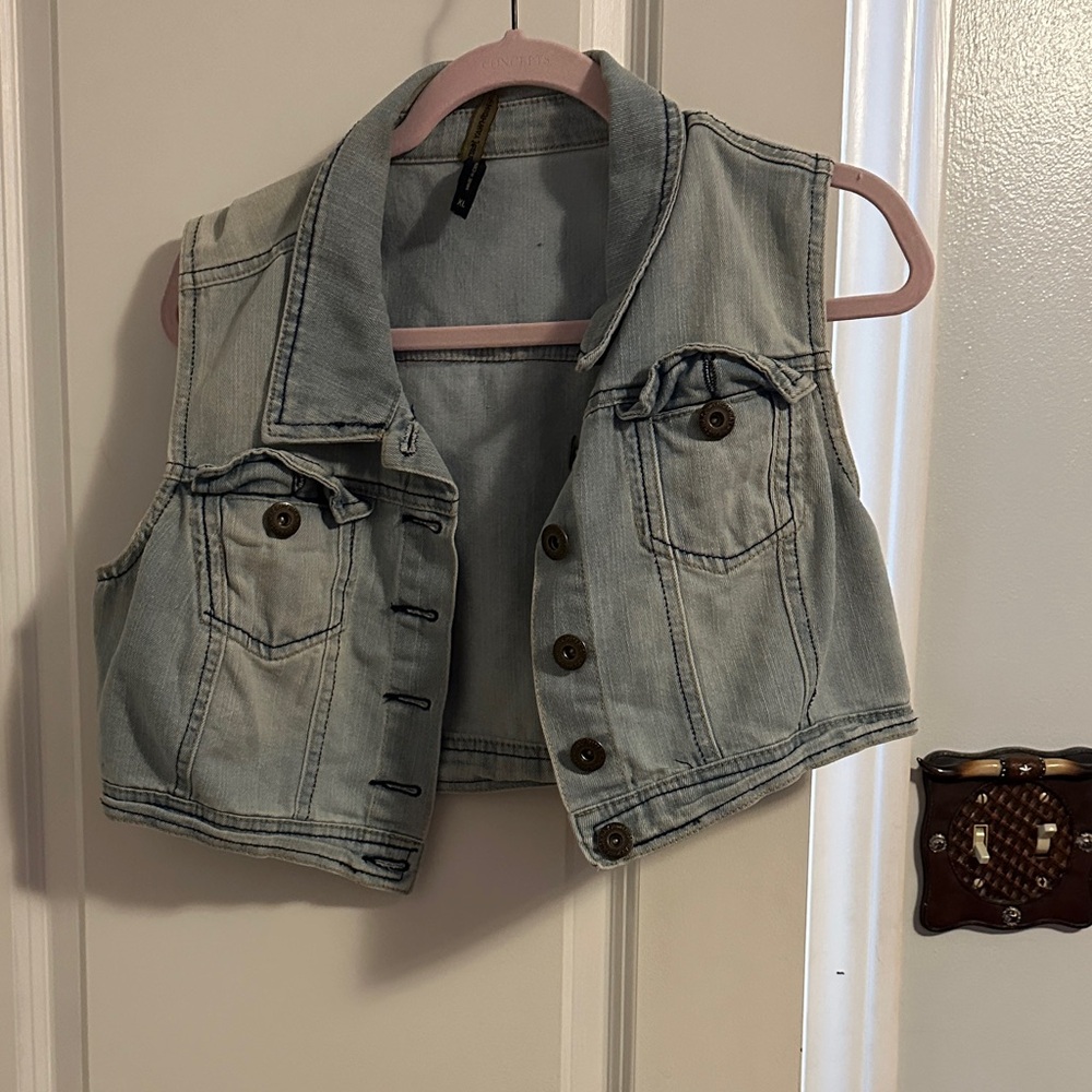 Highway Jeans Kids Denim Vest with Button Details